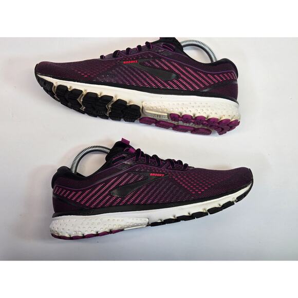 Brooks Womens Ghost 12 1203051B063 Purple Black Running Shoes Lace Up Size 9.5 B - Picture 6 of 8